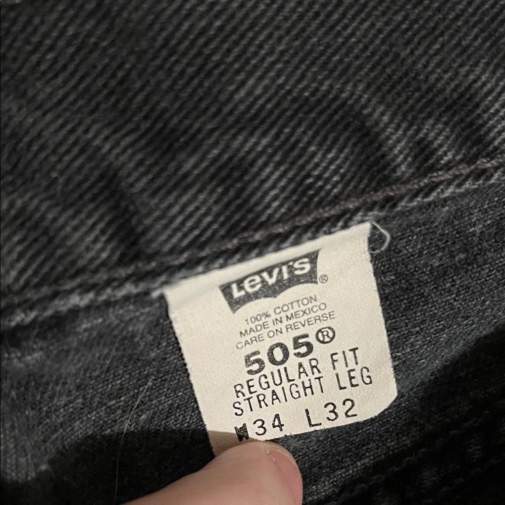 Vintage 505 Mens Levis charcoal - Picture 5 of 6